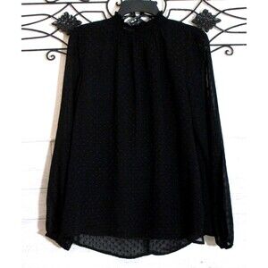 Daniel Rainn Women's Top Size M Long Sleeve Black High Neck